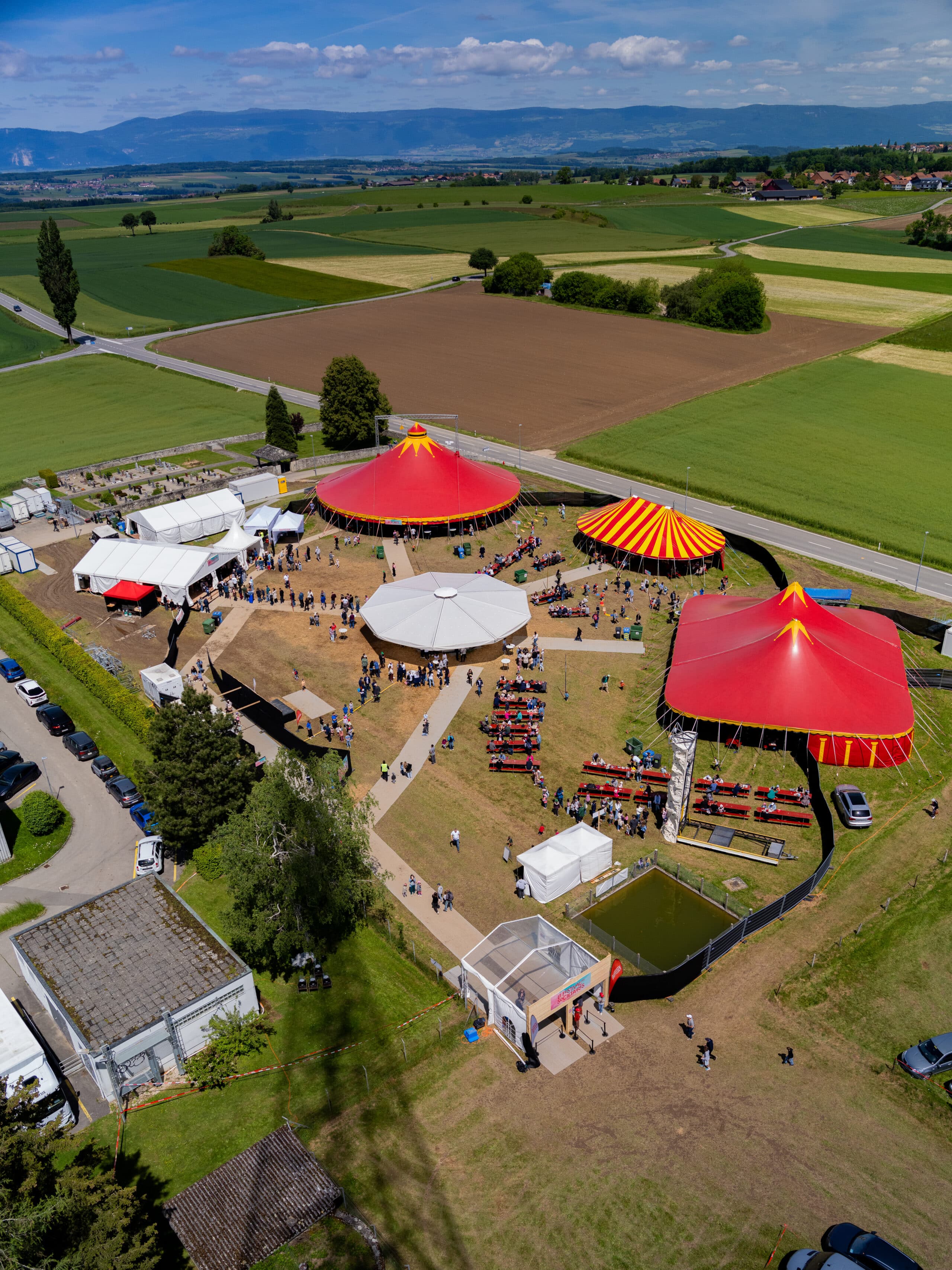 Image aérienne du Festival des Sociétaires